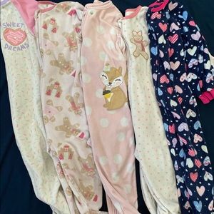 Gently Used Bundle of 24m/2T Zip-Up Footie Pajamas